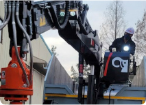 탑시트와 아우터붐 작업등